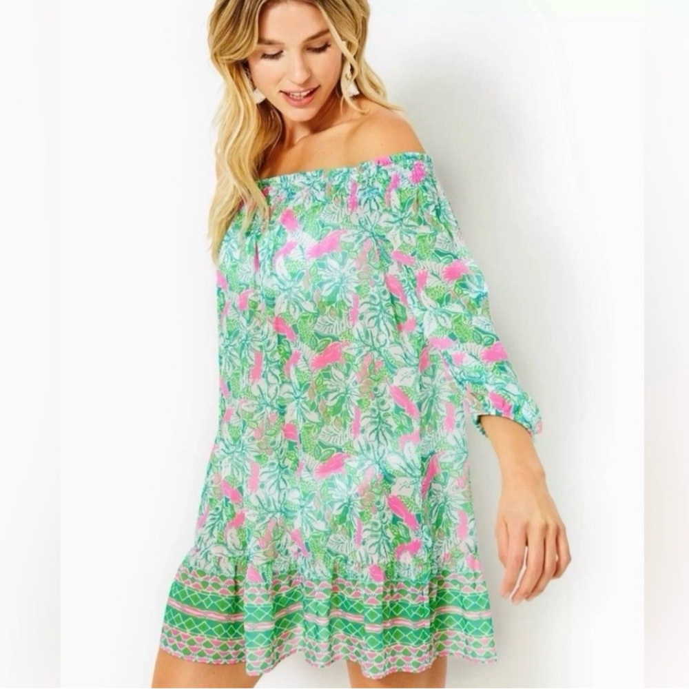 Lilly Pulitzer cover up off the shoulder Maribeth NWT